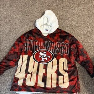 NFL 49ers Red and Gold Hoodie